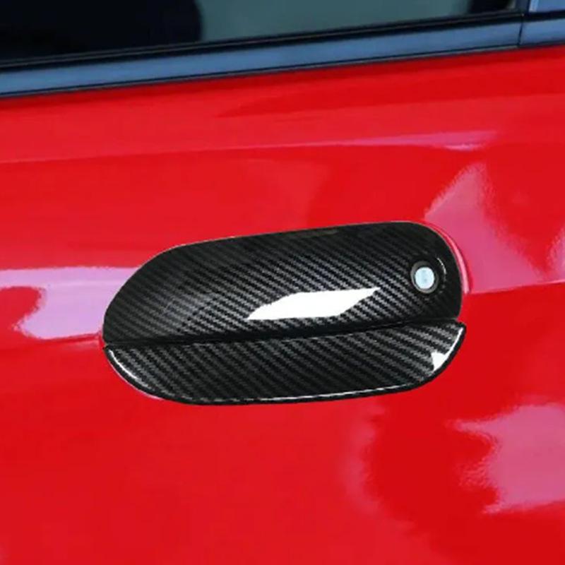 Carbon Fiber Pattern Exterior Door Handle & Bowl Decor for 08-13 Honda Fit/Jazz MK3