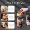 Glass Jars with Airtight Lids,11oz Mini Kitchen Pantry Storage Containers for Sugar,Spice,Salt,Matcha,Nuts, Sauce,Cocoa powder