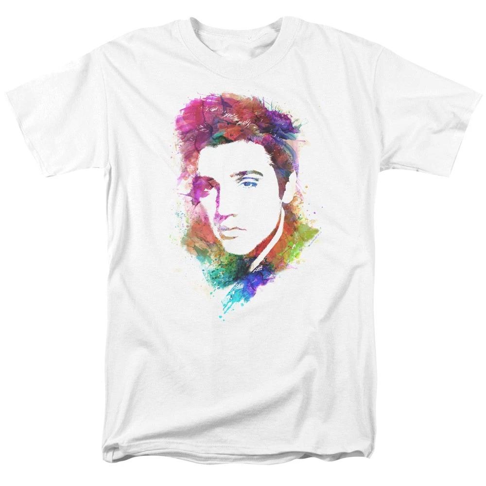 Elvis Presley - Watercolor King - Unisex Short Sleeve Children s T-shirt - White 140