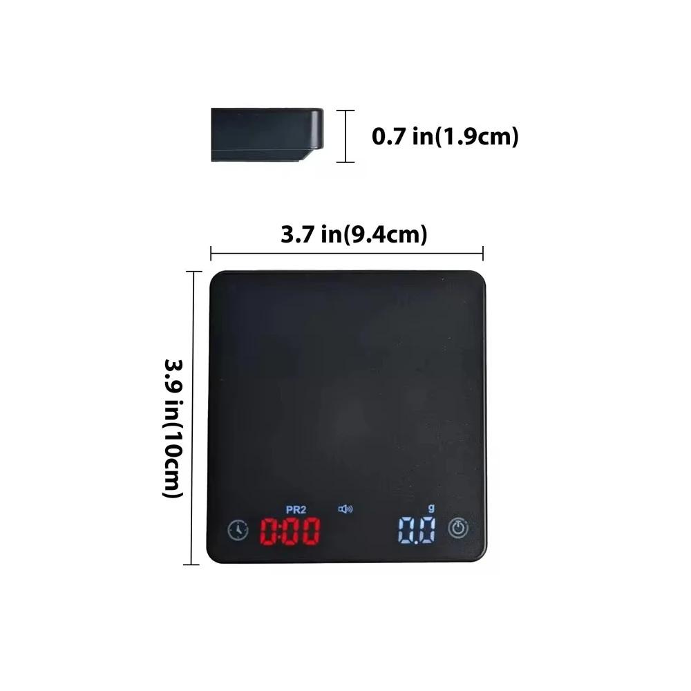 Nano Kaffeewaage mit Timer Espresso Waage Automatische Tara Touch Sensor Und Silikondeckel für Präzisen Geschmack Home Brewing