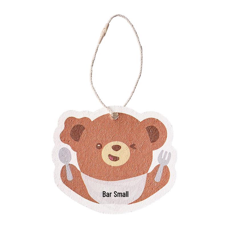 Bear Cartoon Wood Pulp Sponge Scouring Pad