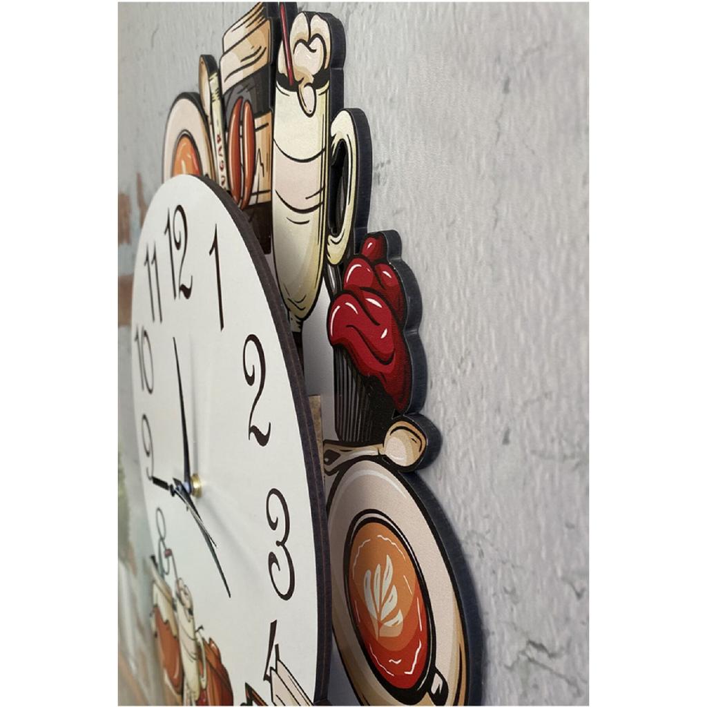 Koktajl 3d Design Swinging Pendulum Wall Clock