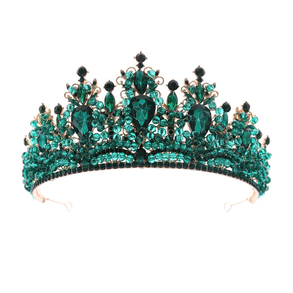 Wedding Hair Tiara Crystal Bridal Princess Pageant Crown Diamond Veil Hair Jewelry Headpiece