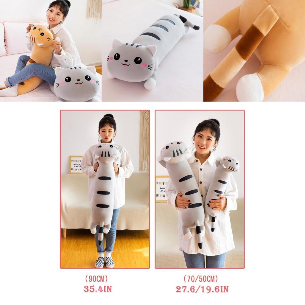 Long Cat Plush Toy Pillow Kids Birthday Gift Home Decor