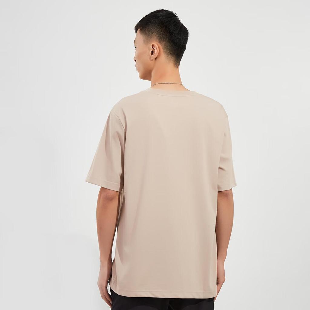 LI-NING Men's Short Sleeve T-Shirt Summer Skin-Friendly Comfortable Breathable Crew Neck Casual Fashion Loose Sports Top