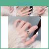Elegant And Fashionable Adjustable Copper Ring With Lace Trim And Brilliant Color Zircon For Women