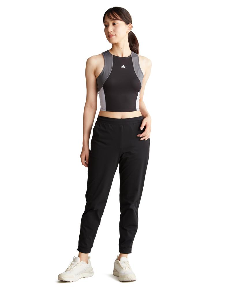 adidas Techfit Color Block Training Crop Tank Top JSD29 Black Women's (IK7916) J/S