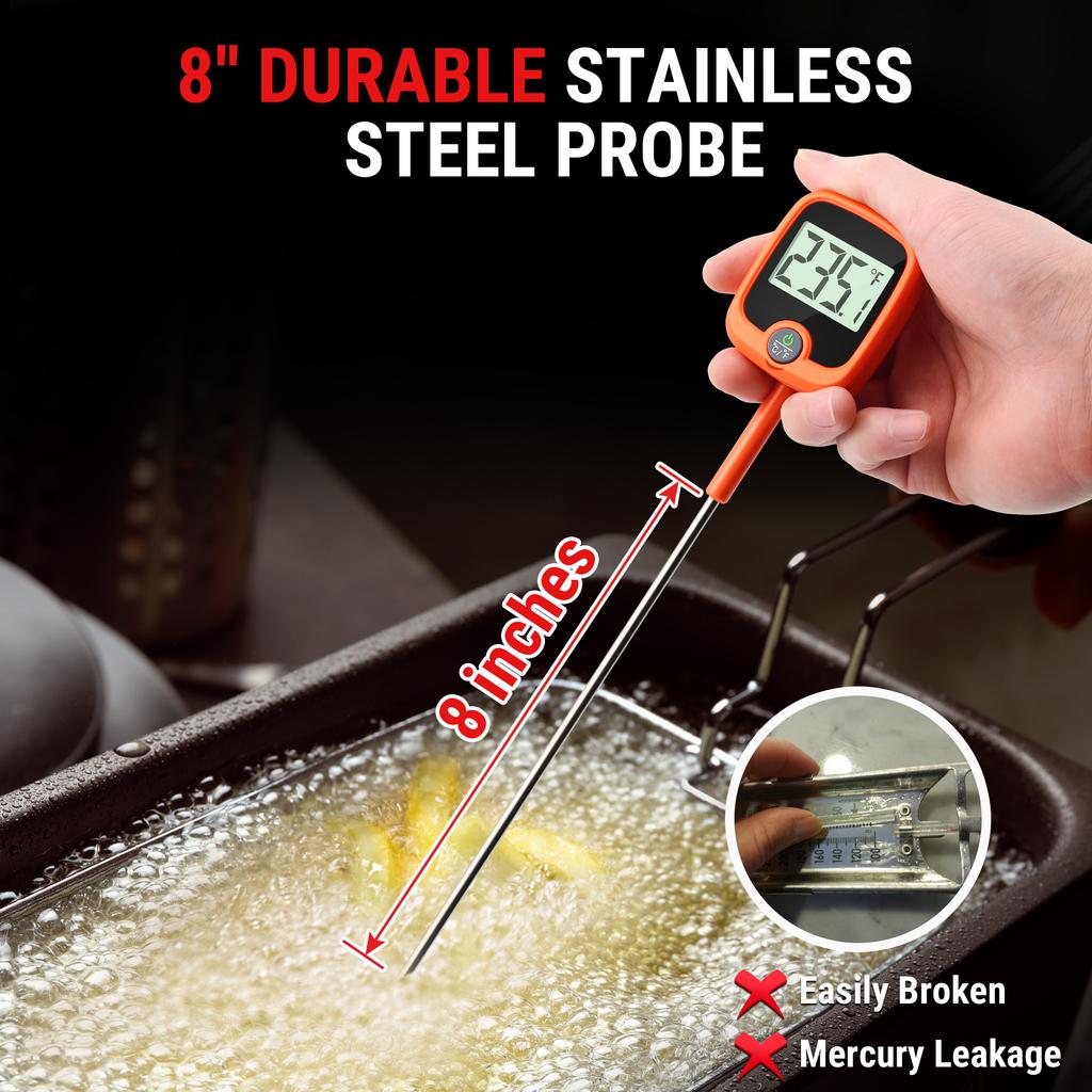 TP509 Instant Reading Digital Backlight Waterproof Kitchen Thermometer for Candy Deep Frying Cooking