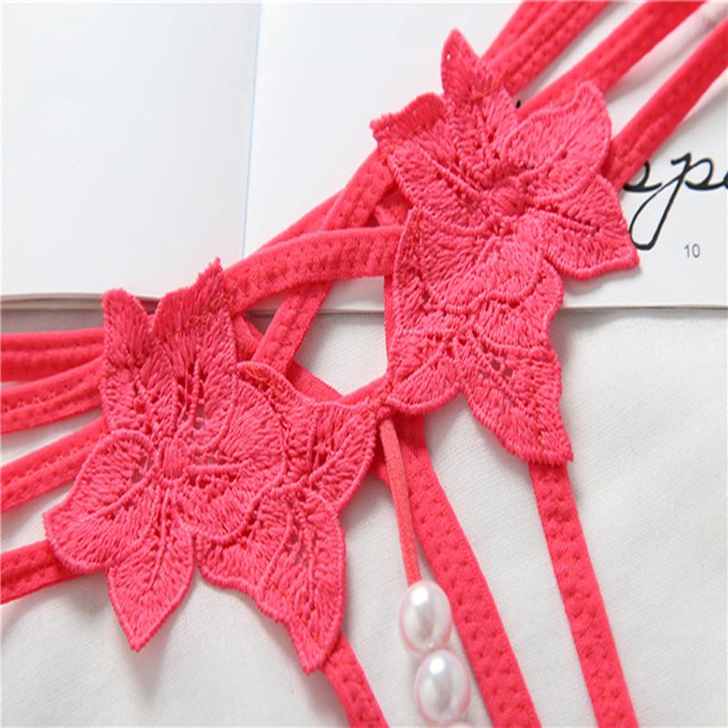 Sexy Ladies Embroidery G String Underwear Women  Hollow Thongs Panties K67