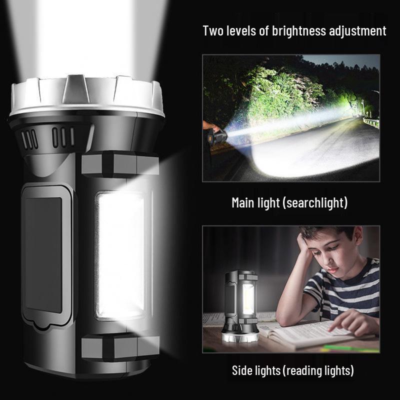 High-Power Rechargeable Outdoor Flashlight: Super Bright, Long-Range, Handheld, and Long Battery Life