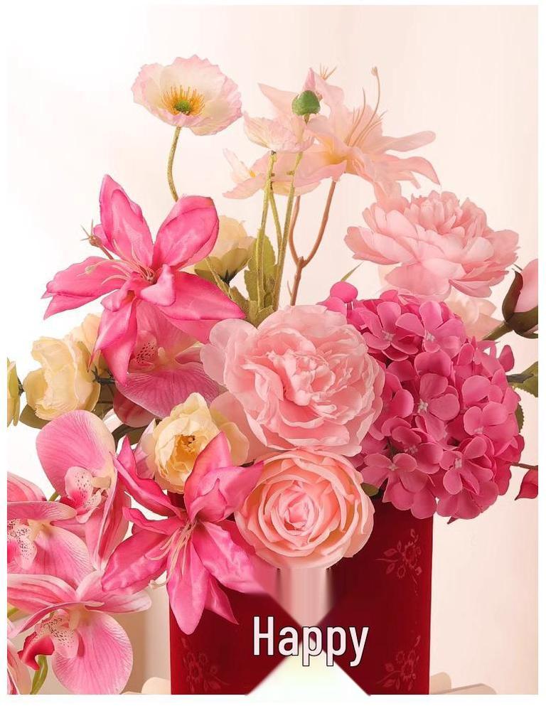 Romantic Floral Arrangement for Weddings, Bedrooms, and Living Rooms - Bedside Bouquet Decorations