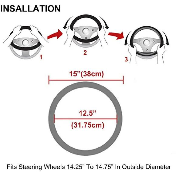 Winter Car Steering Wheel Cover Diamond Crystal Crown Plush Fur Steering-Wheel Cases Auto Interior Accessories For Women Girls