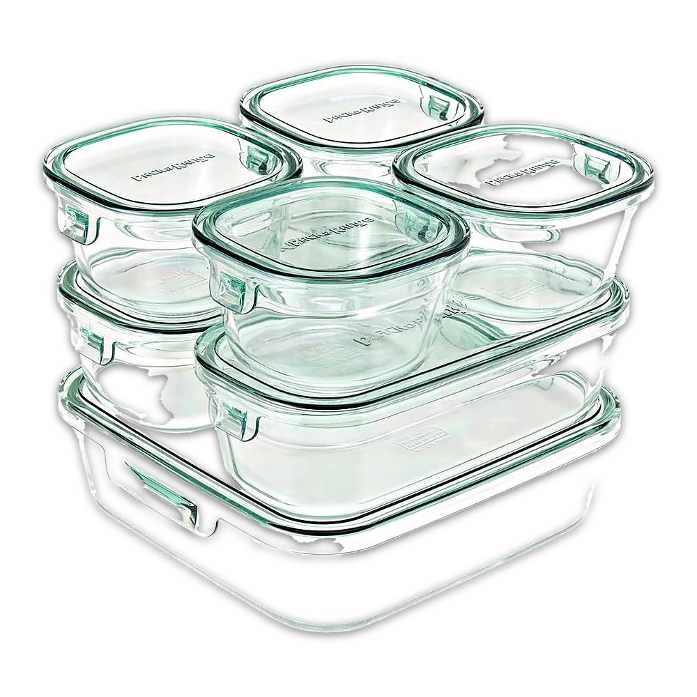 iwaki Pack & Range Square Glass Food Storage Containers Heat Resistant Microwave Safe PS-PRN-11W