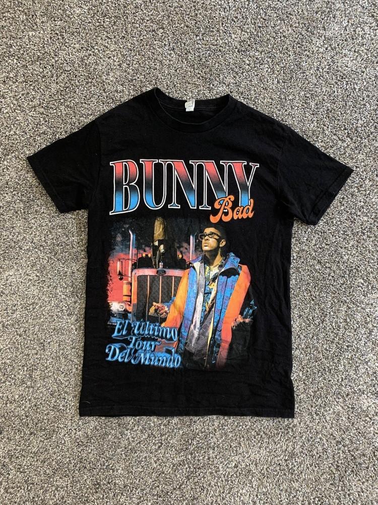 Bad Bunny Shirt Black Graphic Rap Tee El Ultimo Tour Del Mundo Adult Sz Small L