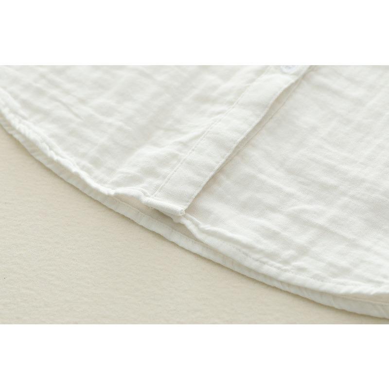 Cardigan da donna a maniche lunghe con colletto a punta autunnale primaverile, colore unito, filato a doppio strato, camicia base, camicette e camicie