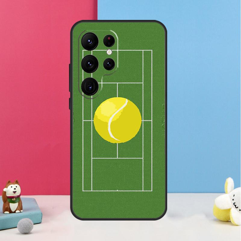 

Tennis Racket Tennis Ball Case For Samsung Galaxy S24 Ultra S23 S22 S9 S10 Note 10 Plus Note 20 S20 FE S21 FE Cover Galaxy S23