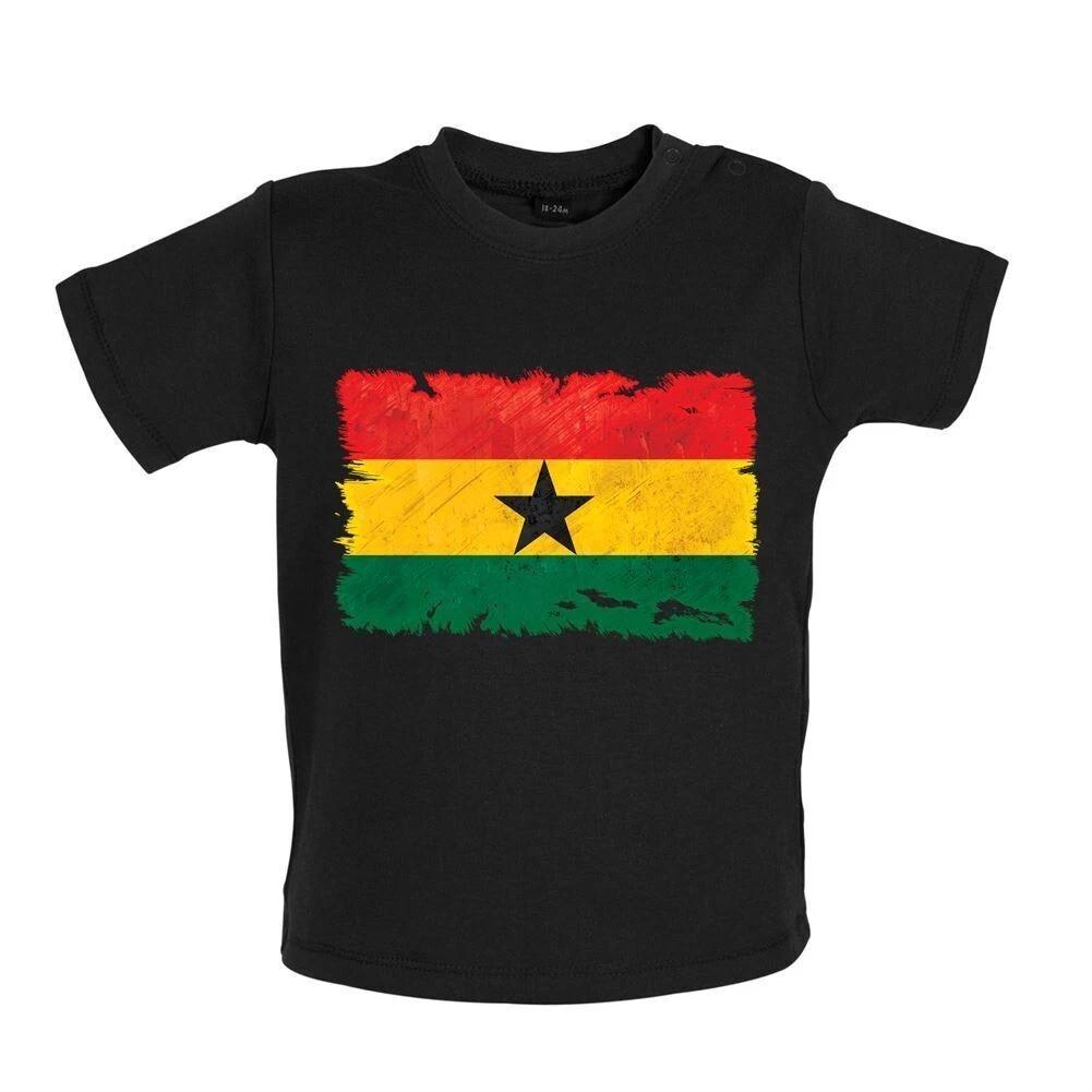 Ghana Grunge Flag Style - Kids Baby Kids Boys Girls Unisex T-Shirt / Bodysuit - Ghana Country Travel 140