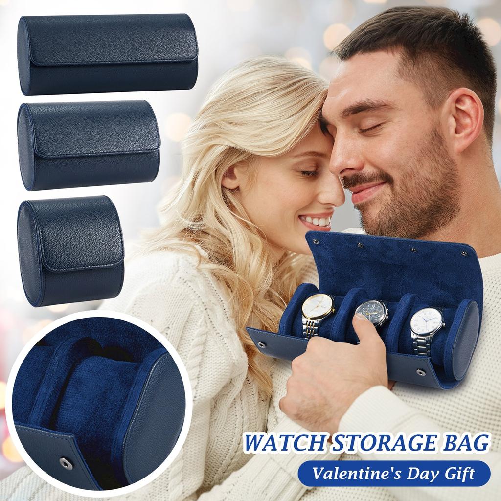 Herre Smykkeskrin Klokke Oppbevaringsboks 1/2/3 Spor Reise Forretnings Klokkeboks Gaveeske, Valentinsdagsgave