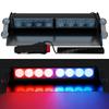 12V Car Flashing Signal Lamp 8LED Multi Mode Strobe Light Windshield Emergency Warning Lights Beacon Red Blue Auto Accessories