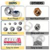 230-Piece Stainless Steel Nylon Lock Nut Set, M3-M8 Self-Locking Nuts in Box