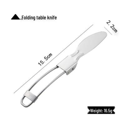 Wutuo Portable Folding Titanium Camping Cutlery Set