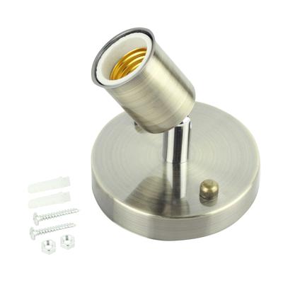 Copper Colored Metal Retro Universal Lamp Holder With 180 Degree Turning Screw Mouth Ceramic Lamp Head