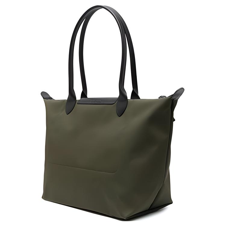 Nuova Borsa Tote LONGCHAMP Le Pliage Energy in Pelle di Vitello, Borsa Shopping, Borsa a Mano in Tela Grande da Donna Verde Oliva 1899HSR892