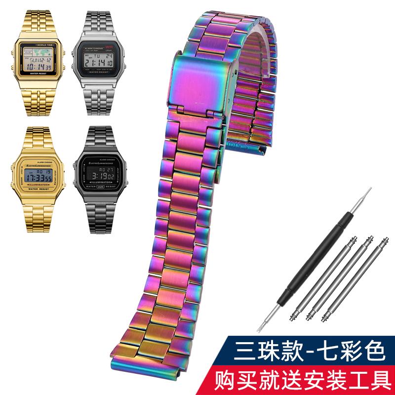 Pasek do zegarka AE-1200 Dla Casio AE1200 AE1300 A159 A158 A168 F91 Retro Mały Kwadratowy Stalowy Pasek do Zegarka 18mm Męska Bransoleta