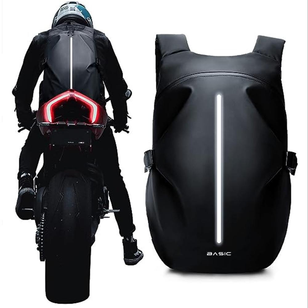 Large Capacity Multifunctional Motorcycle Helmet Bag Waterproof Motorcycle Riding Backpack Reflective Bicycle Travel Laptop Bag