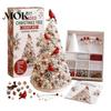 Beaded Tree Craft Kit DIY Christmas Beading for Adults Beginners, Handmade 3D Ornament with Full Relaxing Activity Tools And Plastic Beads Desktop