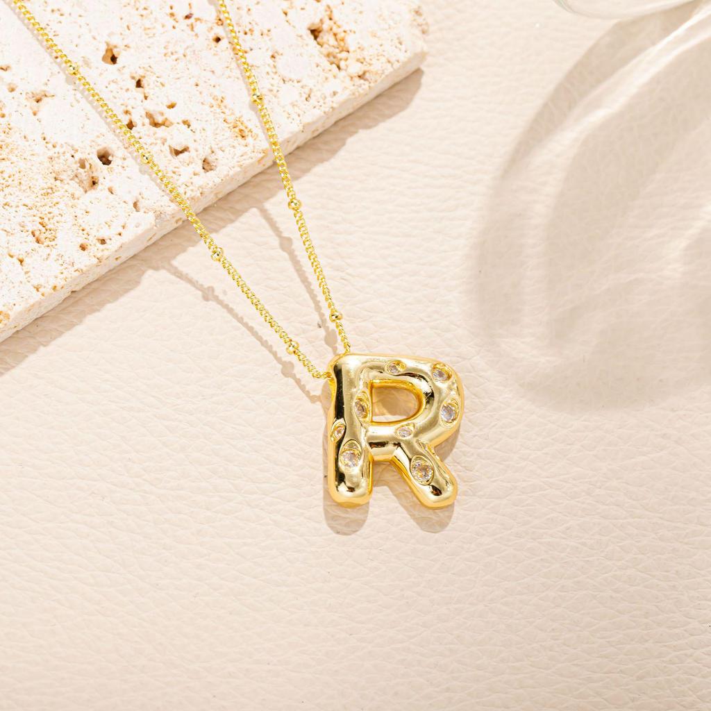 Women's Full Diamond Alphabet Pendant Necklace - DIY Clavicle Choker