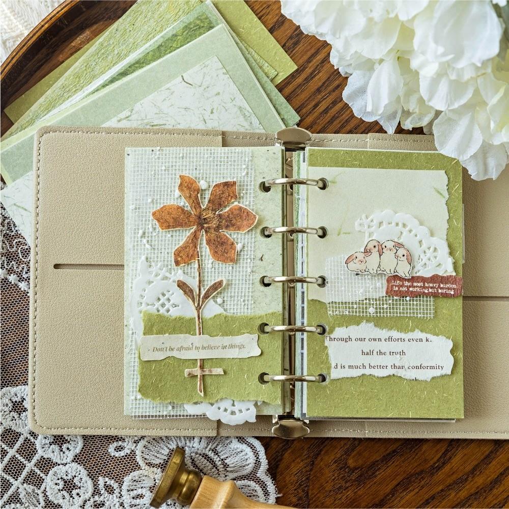 Morandi Pastel Texture Scrapbook Decoration Paper Decorative Planner Sticker Stationery