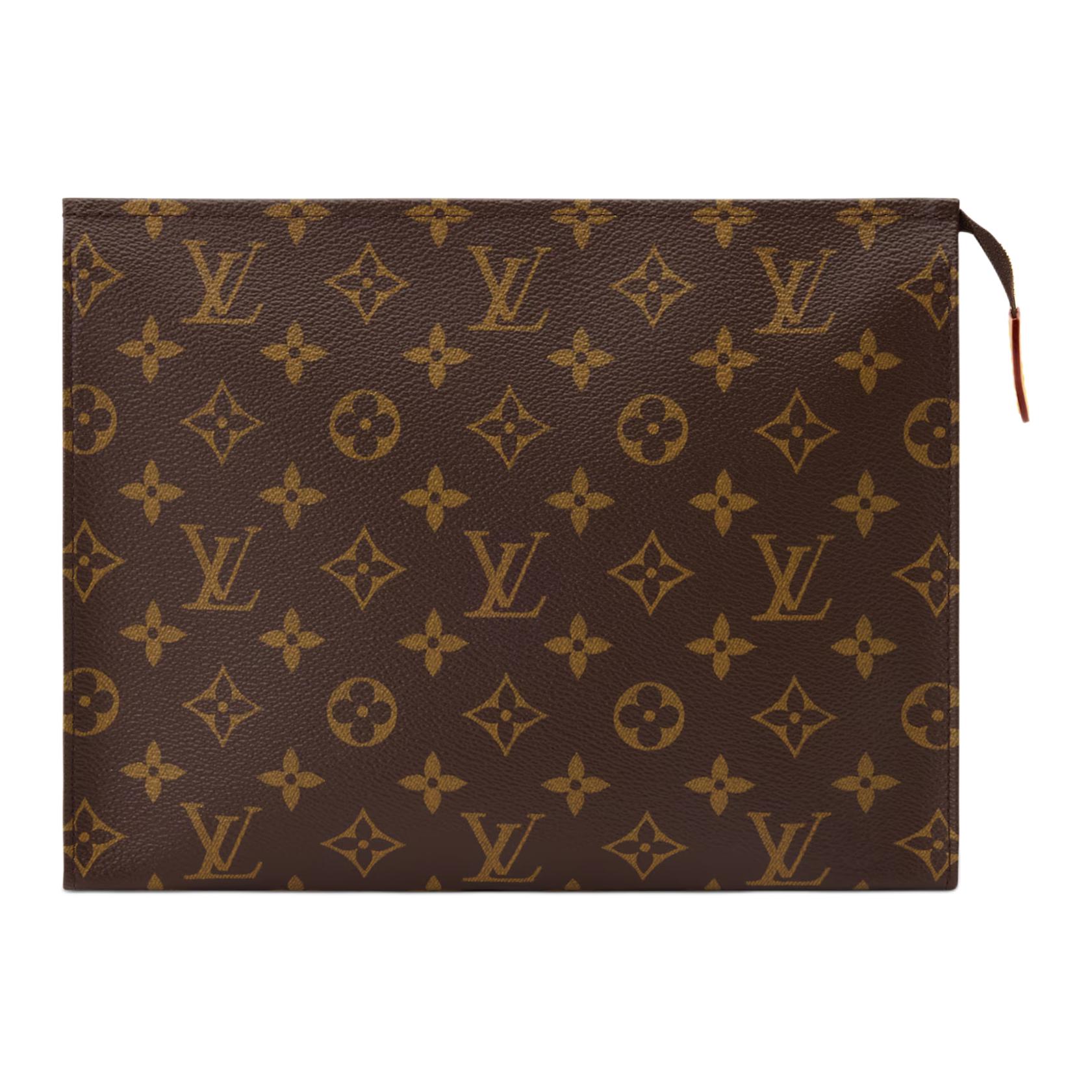 

Louis Vuitton Poche Toilette Gm Brown Monogram Canvas Men Pouches M28264 Gift Set(Basic Set+Box+Shopping Bag)