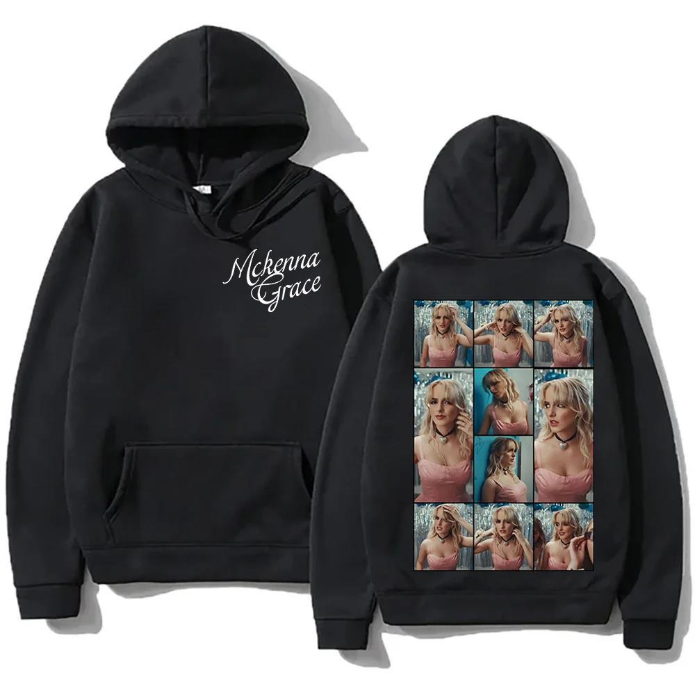 Mckenna Grace Photo Collage Hoodie Men Women Fleece Warm Autumn Winter Hooded Sweatshirt Singer Casual Streetwear Pullover