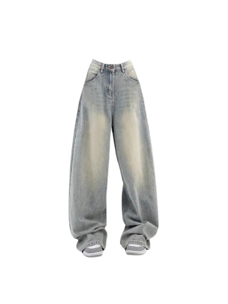 

New Y2k Vintage Blue Jeans Women High Waist Baggy Denim Trousers Retro 90s Aesthetic Wide Pants Harajuku Fashion Female XXL світло-синій колір