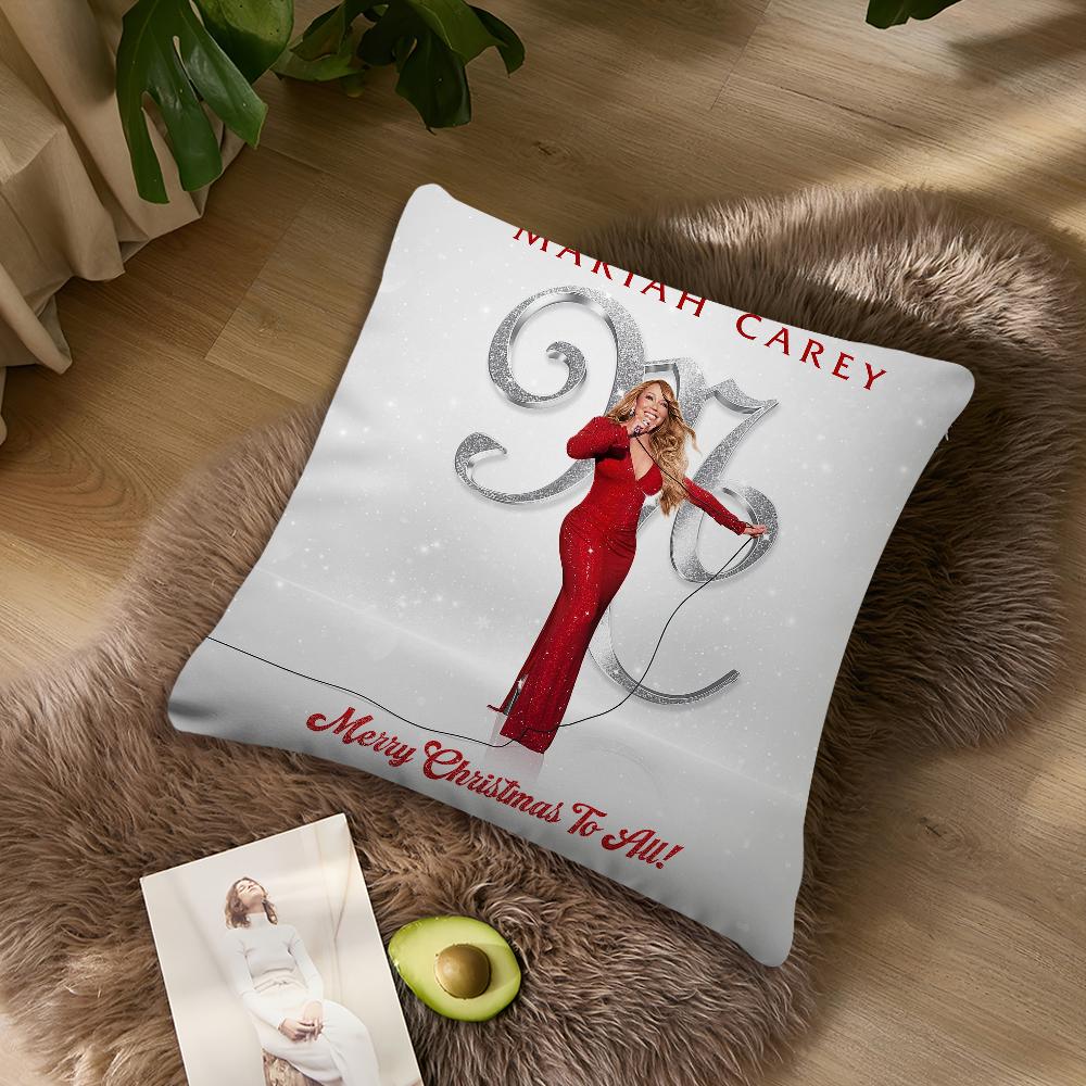Singer MMariah CCarey Merry Christmas Pillow Case Living Room Accent Couch Back Support Square Lounge Restful Nap Companion ?