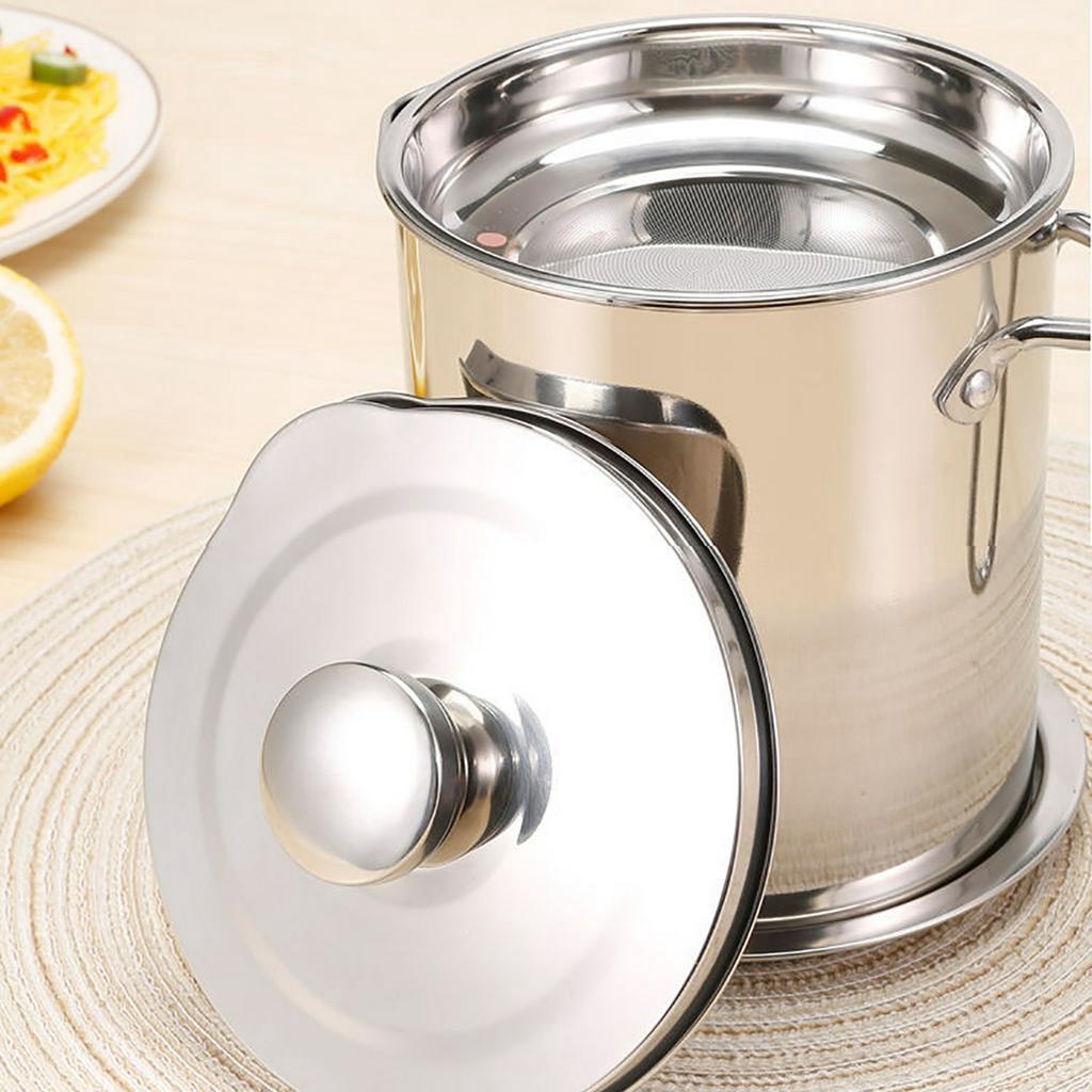 2L Silver Japanese Style Deep Frying Pot Thermometer Tempura Fryer Pan Temperature Control Fried Chicken Pot Cooking Tools Kitchen Utensil