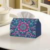 2D Flat, 1pc 2Dflat Paisley Pattern Ethnic Style Home Decor Holiday Gift Tissue Box, Polyester Material