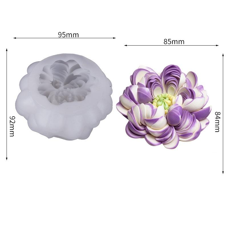 3D Blomform Blomform Silikonformar Gör-det-själv Is Bakverk Gelé Godisformar Choklad Sockerhantverk Silikon Tvålform Kök