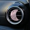 Crystal Moon Car Air Freshener Perfume Clip Women Pink Moon Interior Decoration Auto Air Conditioner Outlet Fragrance Diffuser