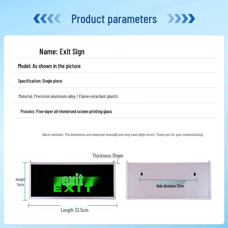 Self-Luminous Emergency Exit Sign