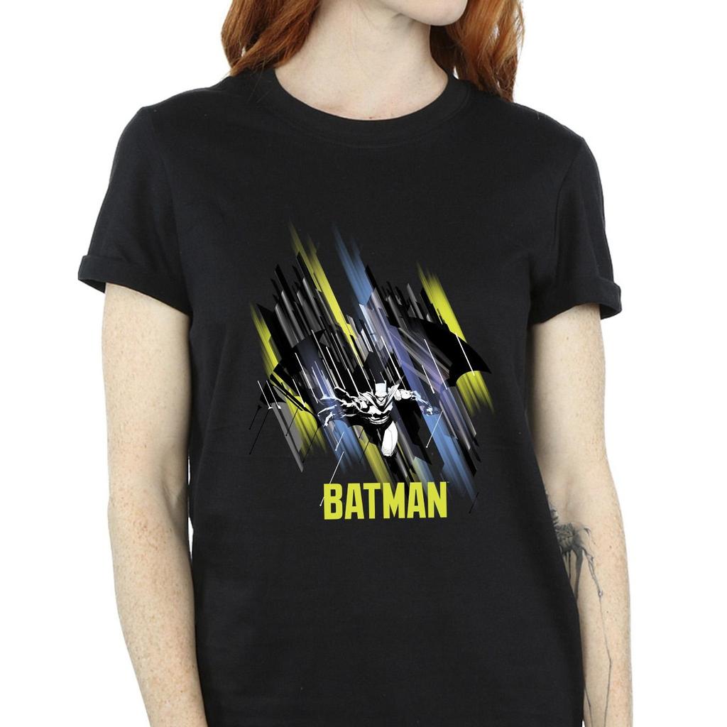 DC Comics Womens/Ladies Batman Flying Batman Cotton Boyfriend T-Shirt