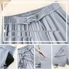 Women's Pink Ice Silk Wide-Leg Pants: Summer Thin High Waist, Straight-Leg Casual Style for Spring and Autumn