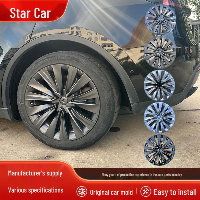 2019-2024 Model Y 34th Gen 19'' Wheel Covers, Full Edge Protection, Anti-Scratch Design