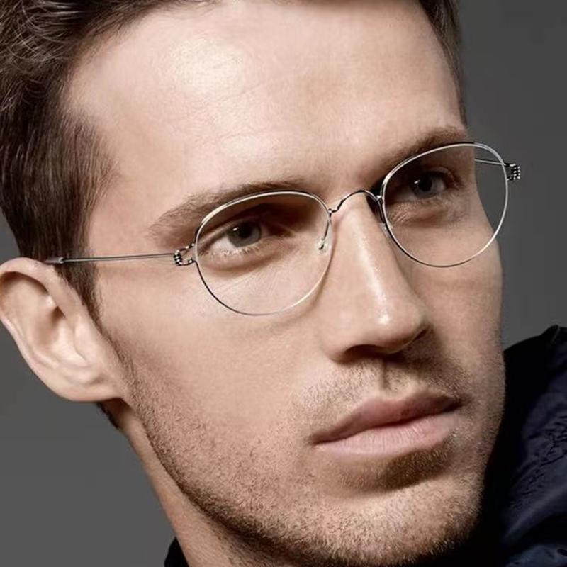 Denmark Brand Retro Oval Round Handmade Round Ultralight Air Titanium Glasses Frame Women Fashion Eyeglasses Eyeglass Man Robin