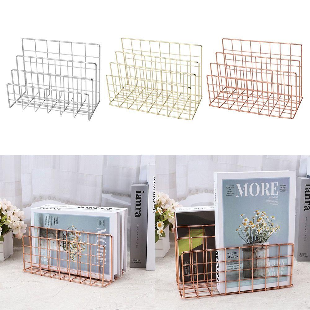Multicolor Magazine Organiser Shelf Multi-porpose Book Rack Iron Bookshelf Livingroom Bedroom