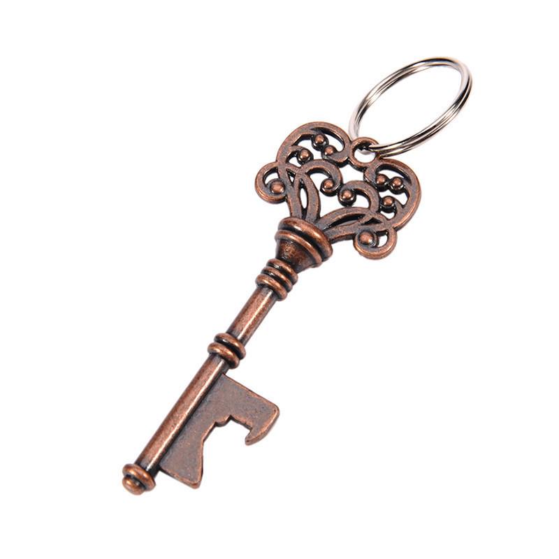 Vintage Key Shaped Bottle Opener for Wedding Favors Shiny Decoration
