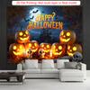 Party Backdrop Halloween Castle Flat Spooky Pumpkin Scary Skulls Photo Background Decor Party Decor