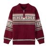 Jungen Fair Isle Strick Polo Pullover