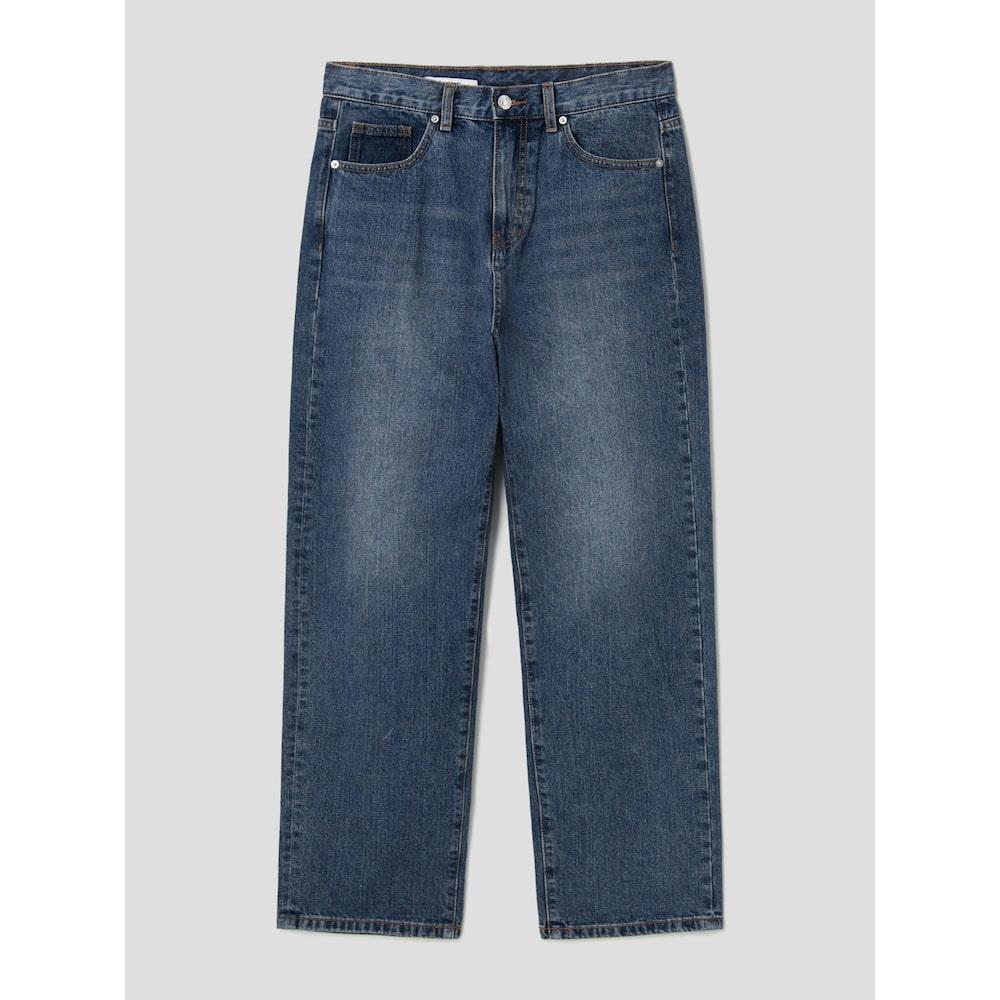 8SECONDS Essential Semi-Wide Fit Denim Pants Blue